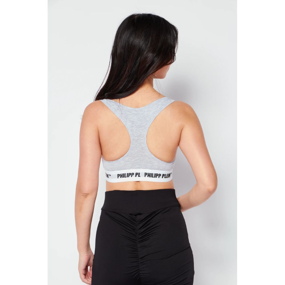 Philipp Plein Gray Cotton Tank Tops Philipp Plein