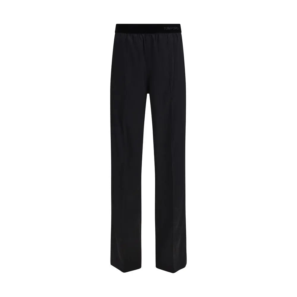 Tom Ford Black Silk Casual Pants Tom Ford