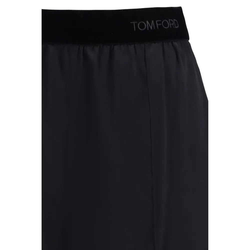 Tom Ford Black Silk Casual Pants Tom Ford