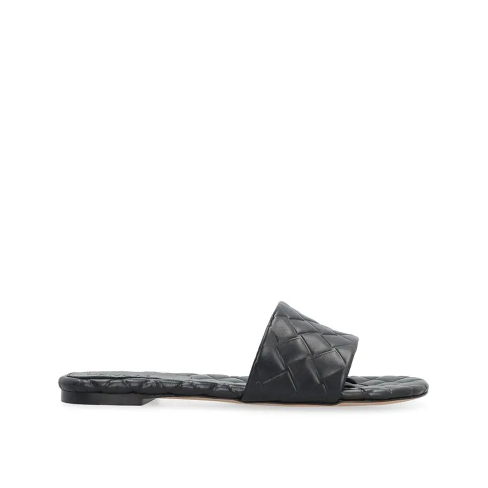 Bottega Veneta Black Lamb Leather Mules Bottega Veneta