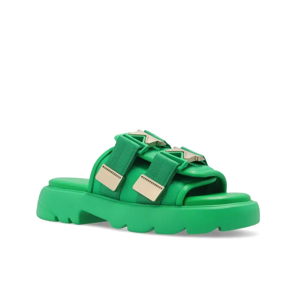 Bottega Veneta Bicolor Nylon Slides Bottega Veneta