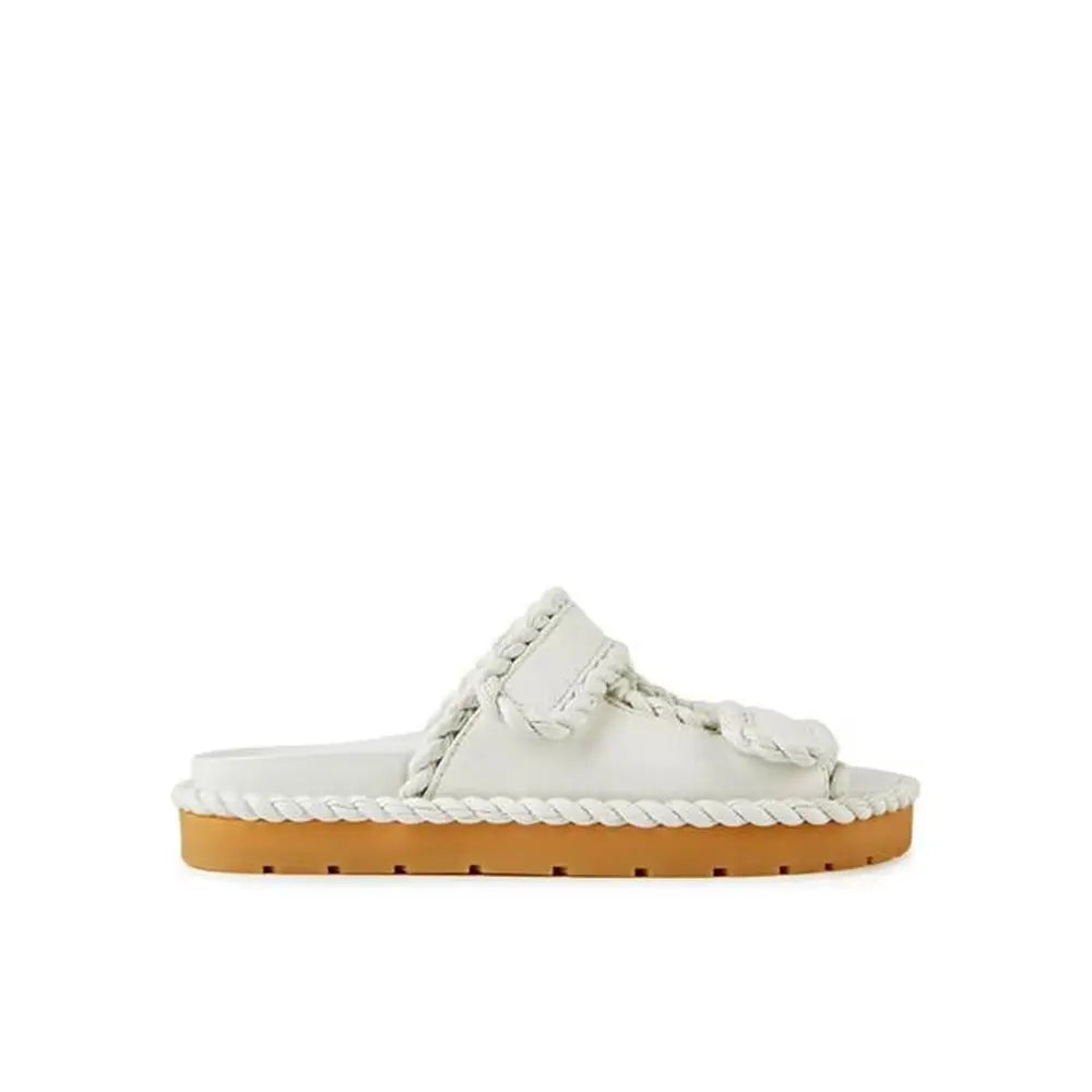 Bottega Veneta White Lamb Leather Sandals Bottega Veneta