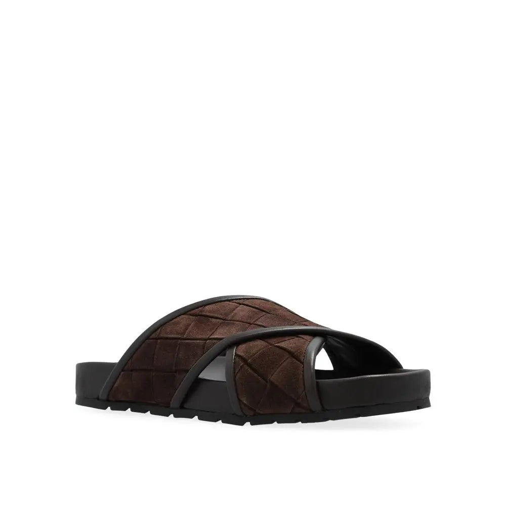 Bottega Veneta Brown Lamb Leather Sandals Bottega Veneta
