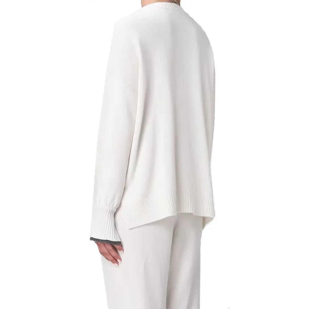 Brunello Cucinelli White Cashmere Sweater Brunello Cucinelli