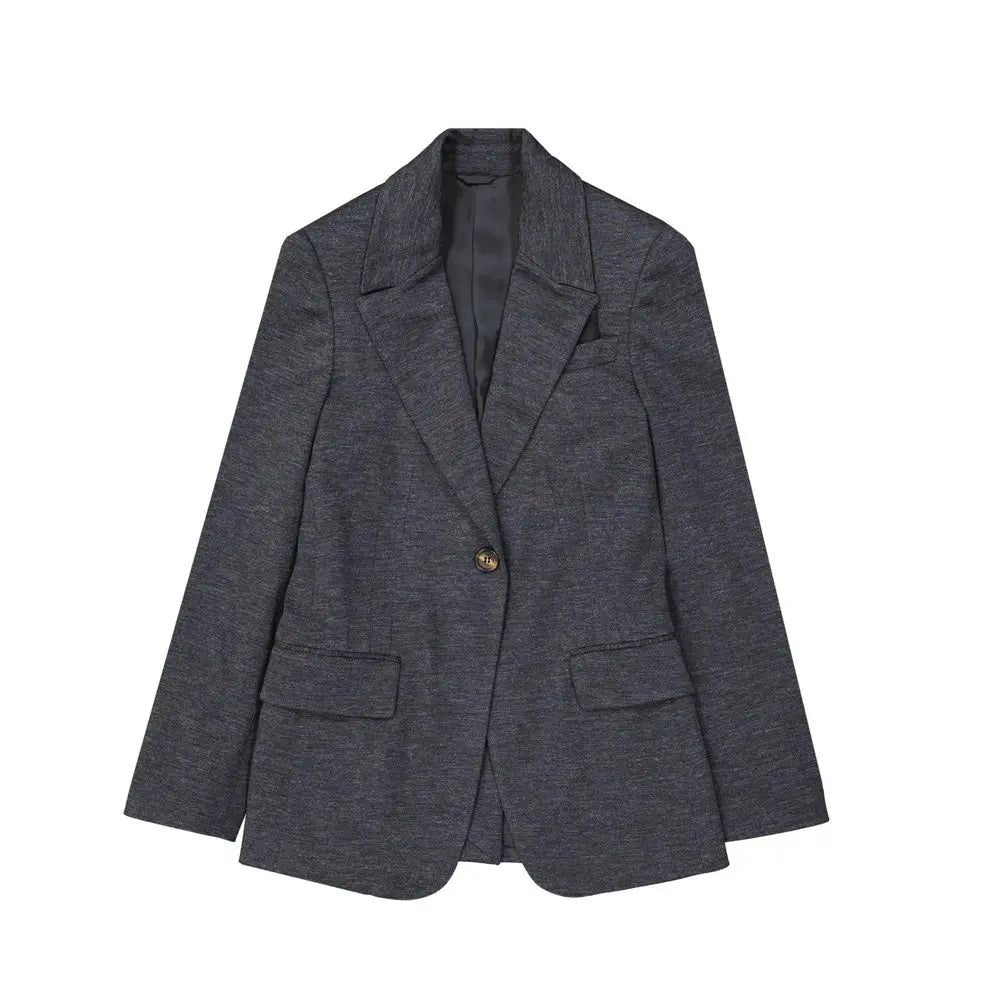 Brunello Cucinelli Gray Wool Blazer Brunello Cucinelli