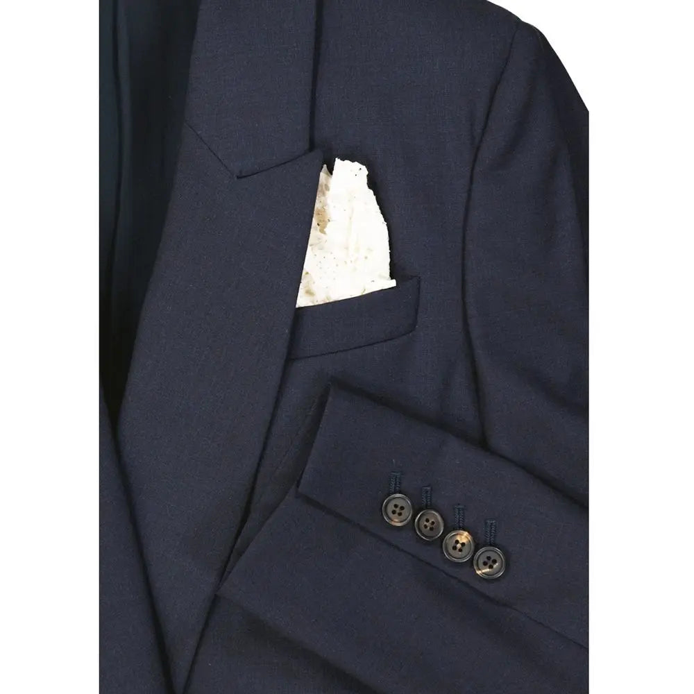 Brunello Cucinelli Blue Virgin Wool Coat Brunello Cucinelli