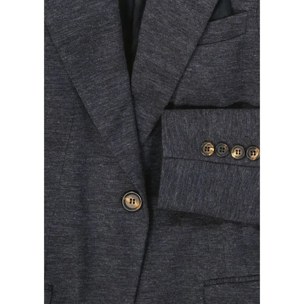 Brunello Cucinelli Gray Wool Blazer Brunello Cucinelli