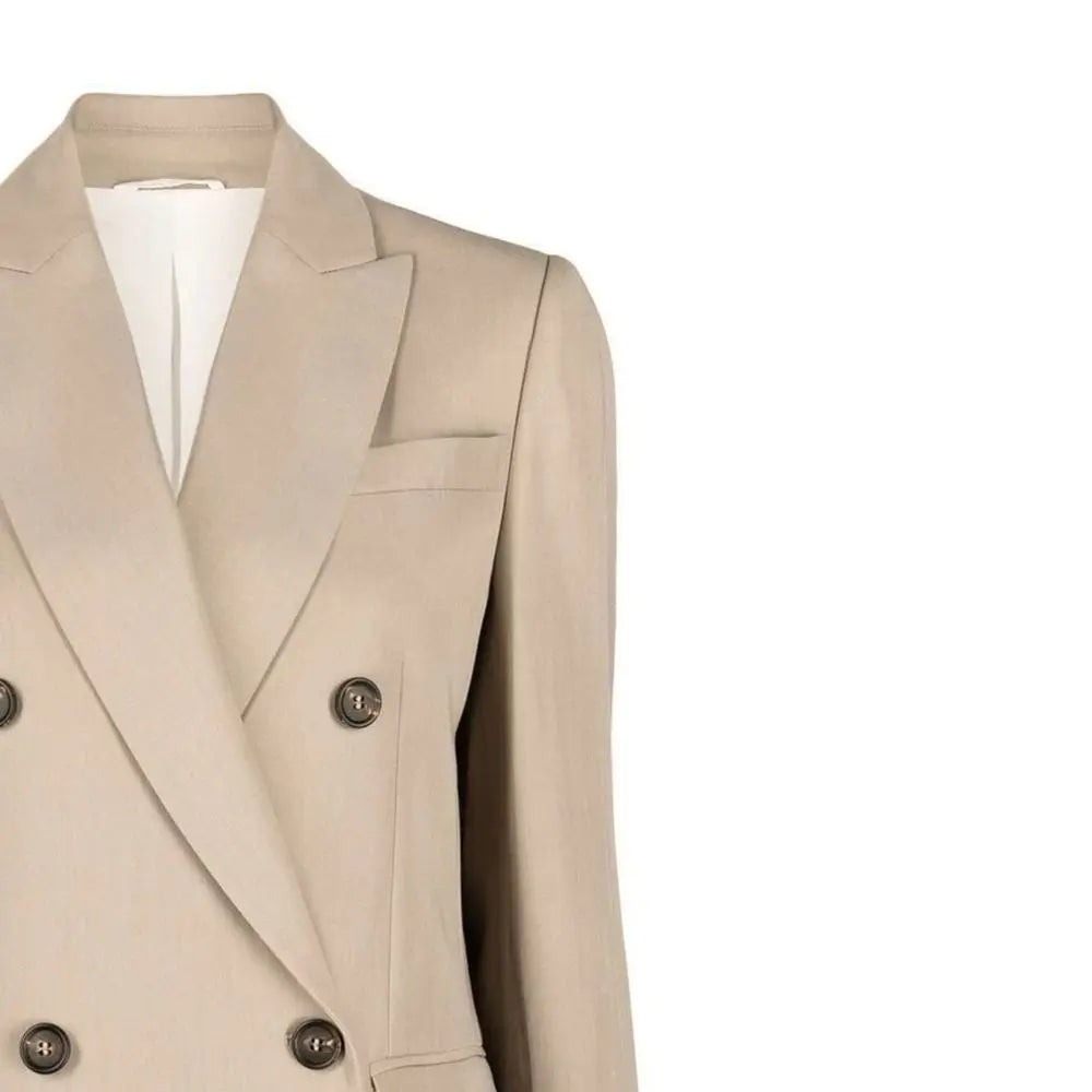 Brunello Cucinelli Beige Virgin Wool Blazer Brunello Cucinelli