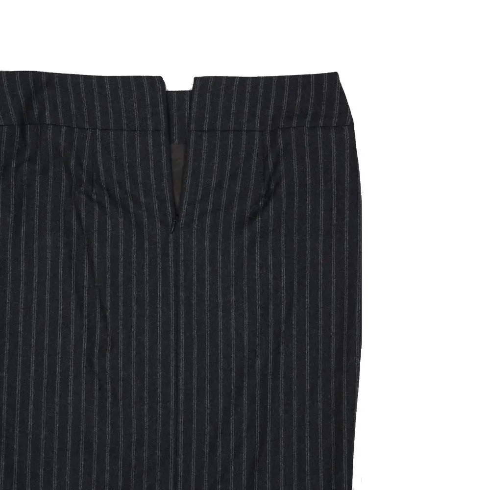 Brunello Cucinelli Gray Virgin Wool Long Skirt Brunello Cucinelli