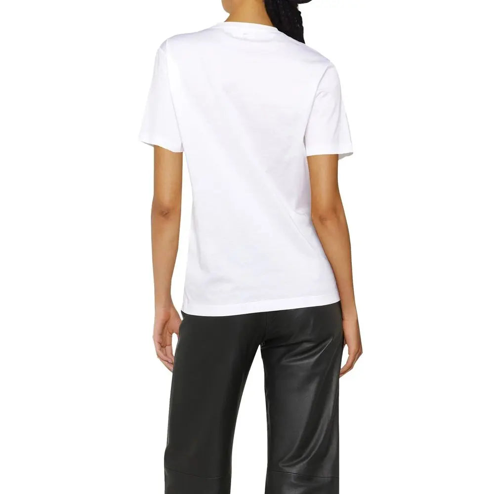 Salvatore Ferragamo White Cotton T-Shirt Salvatore Ferragamo
