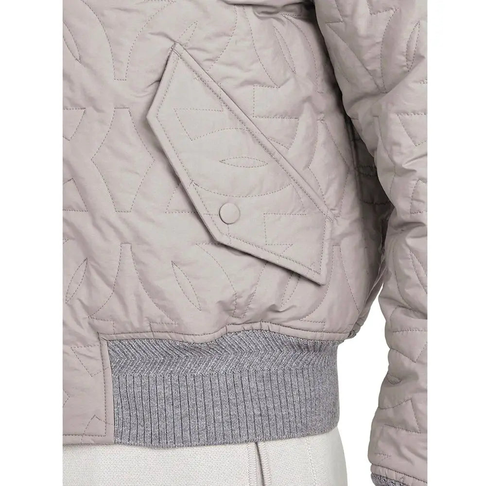 Salvatore Ferragamo Gray Polyester Bomber Salvatore Ferragamo