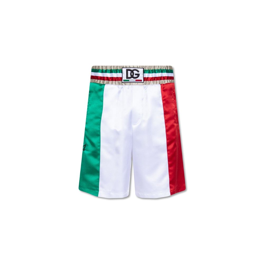 Dolce & Gabbana White Polyester Shorts Dolce & Gabbana
