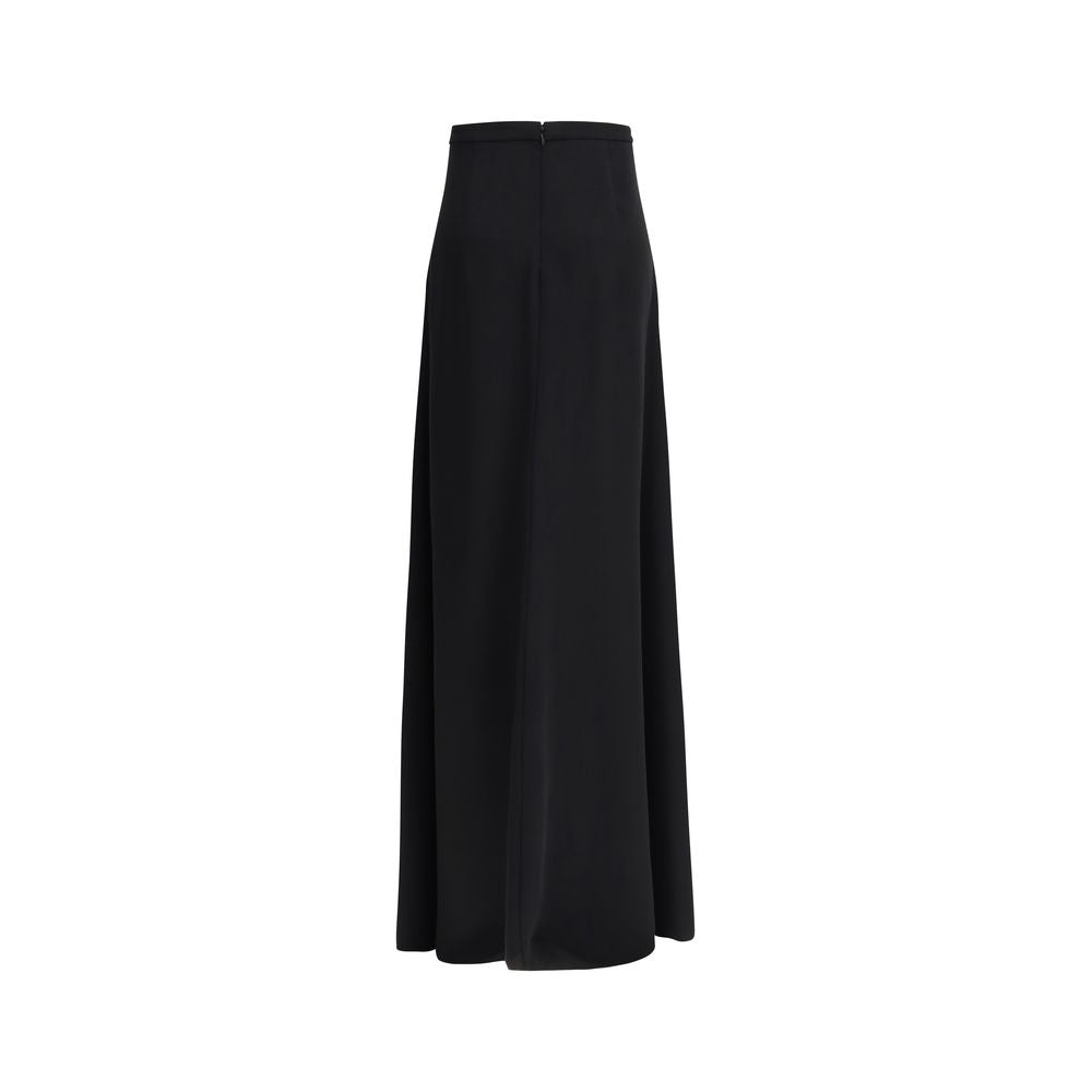 Valentino Garavani Black Silk Long Skirt Valentino Garavani