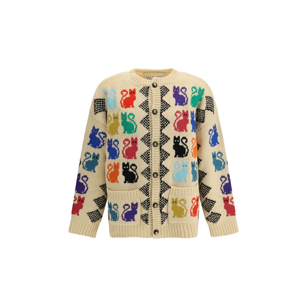 Valentino Garavani Multicolor Wool Cardigan Valentino Garavani