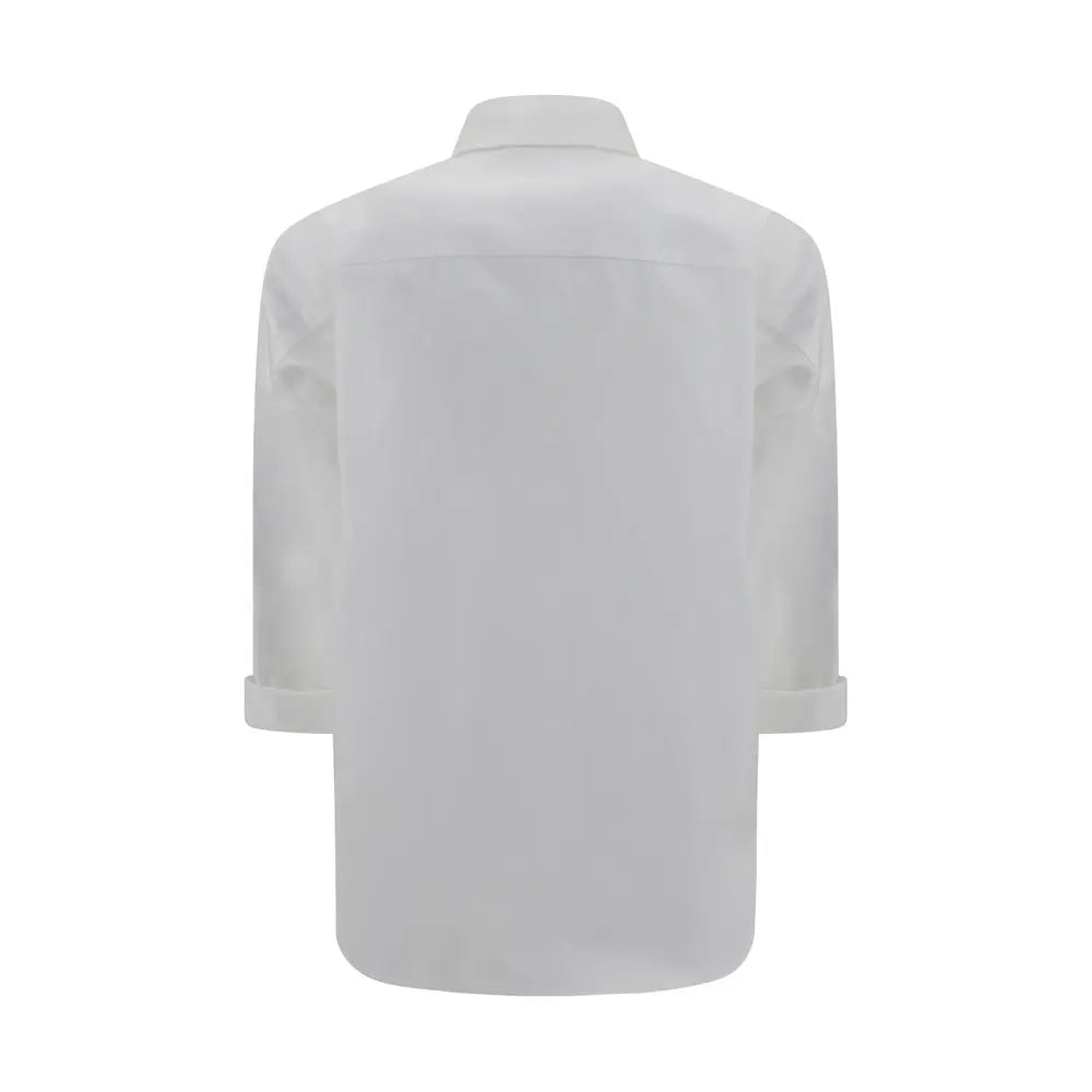 Brunello Cucinelli White Cotton Dress Shirt Brunello Cucinelli