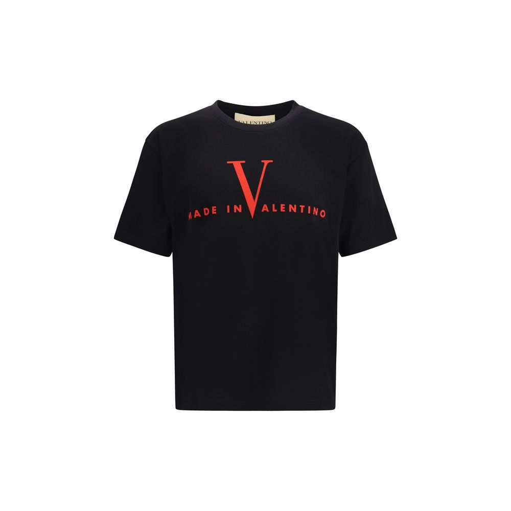 Valentino Garavani Black Cotton T-Shirt Valentino Garavani