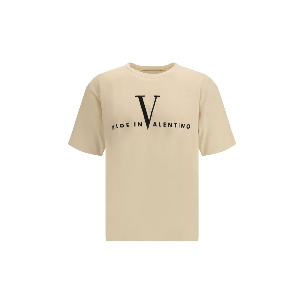Valentino Garavani Beige Cotton T-Shirt Valentino Garavani