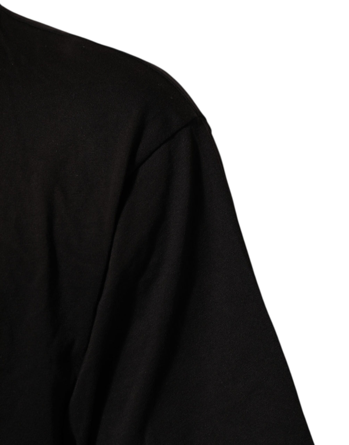 Dolce & Gabbana Black Logo Print Cotton Crew Neck T-shirt