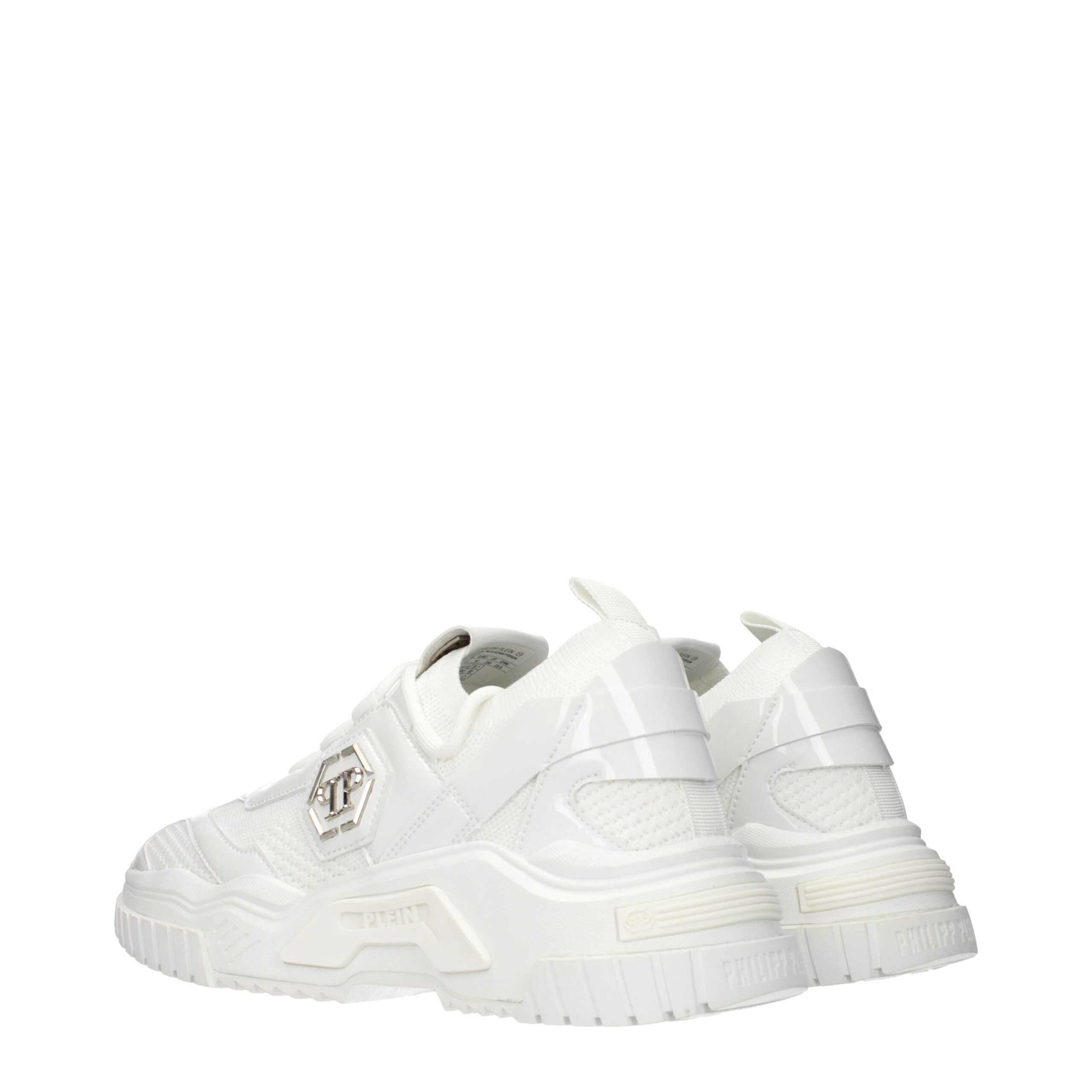 Philipp Plein White Fabric Chunky Sneakers Philipp Plein