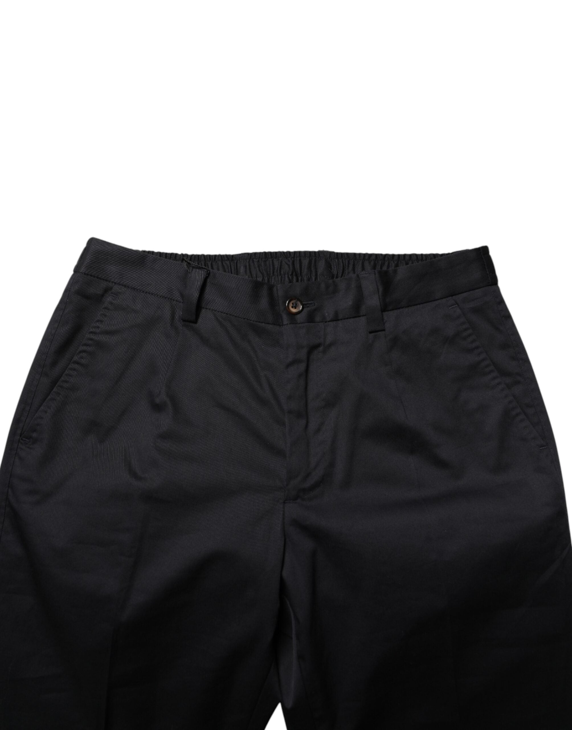 Dolce & Gabbana Dark Blue Cotton Skinny Dress Trouser Pants Dolce & Gabbana