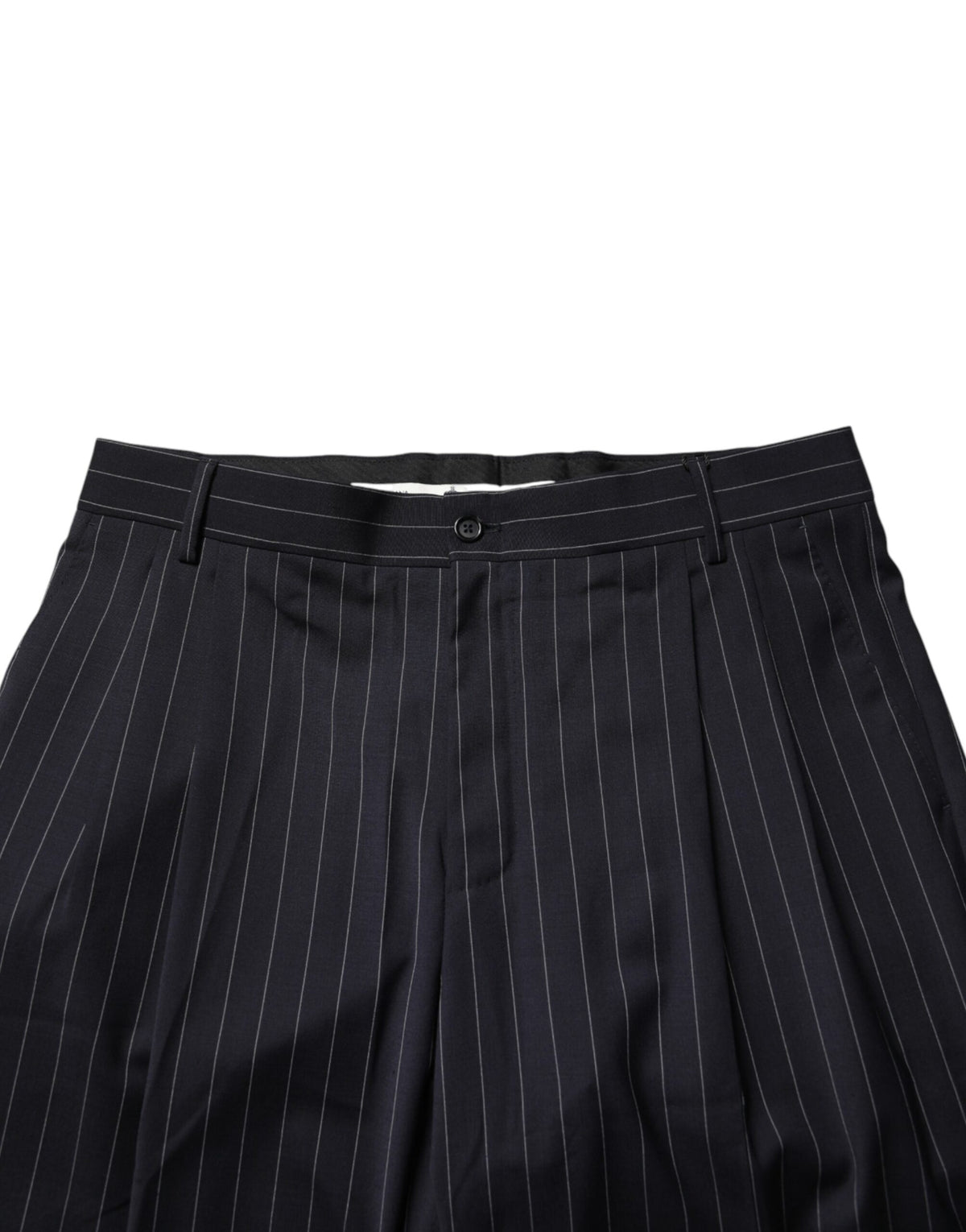Dolce & Gabbana Black Stripe Straight Men Dress Trouser Pants