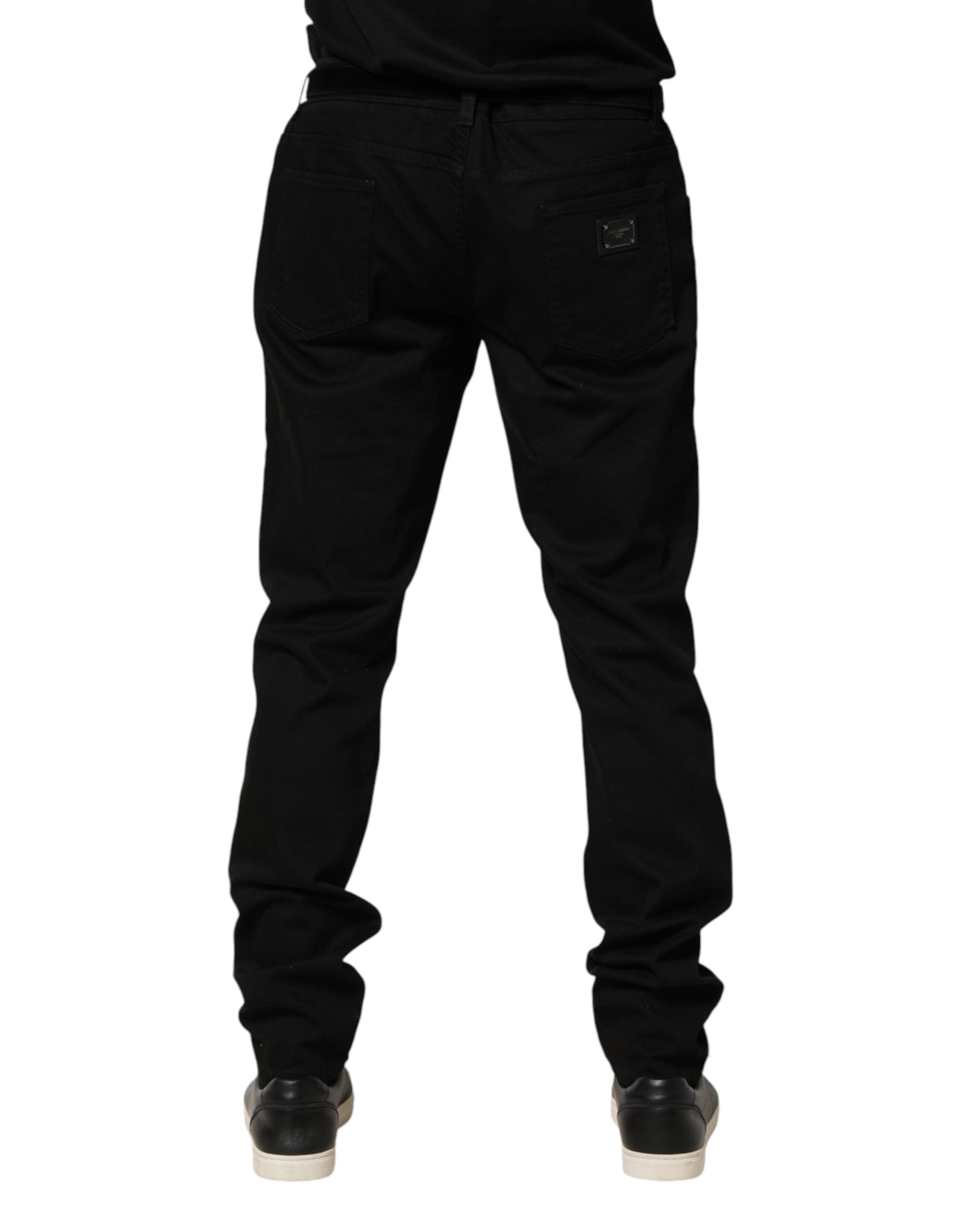 Dolce & Gabbana Black Sacred Heart Skinny Men Denim Jeans Dolce & Gabbana