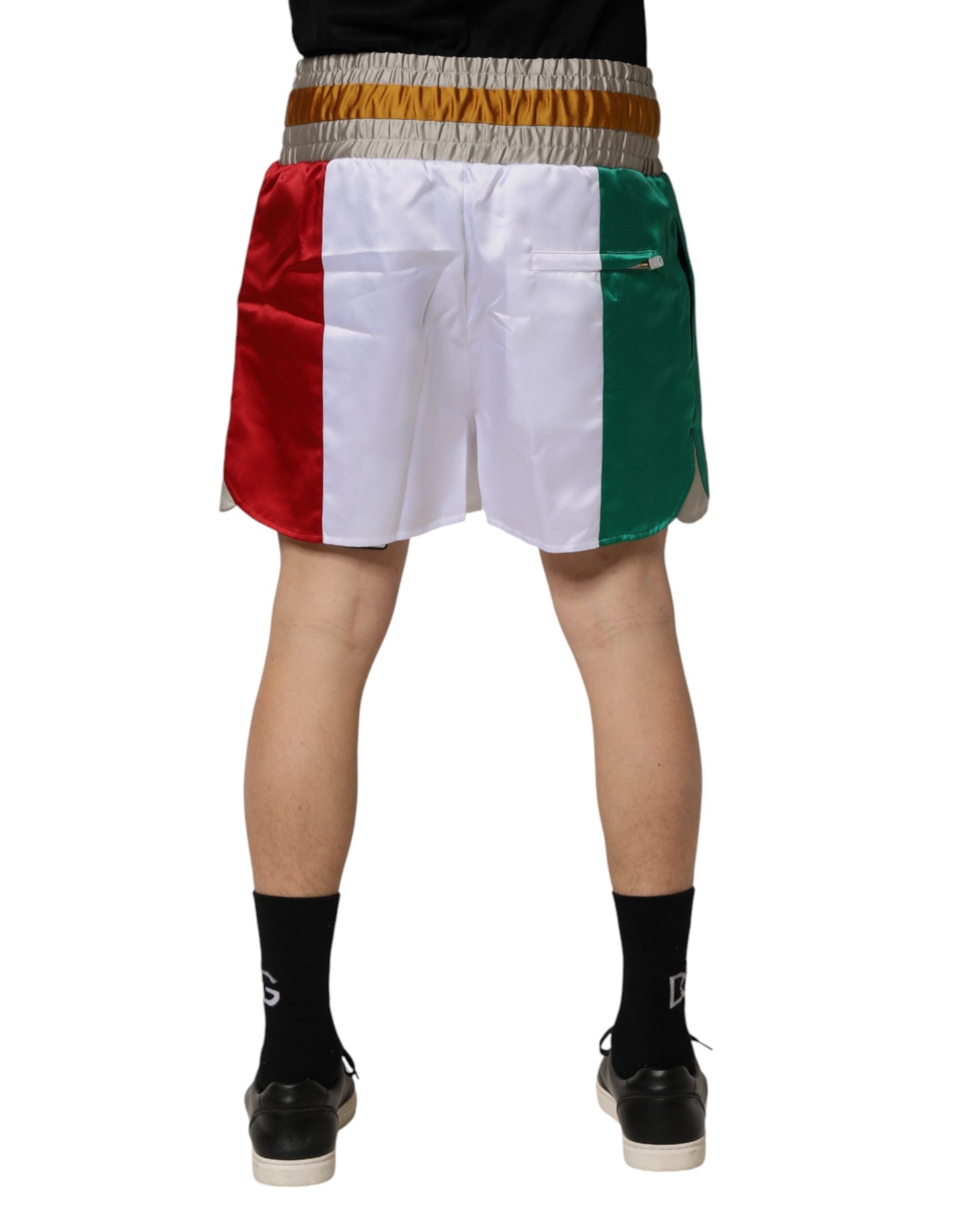 Dolce & Gabbana Multicolor Italia Polyester Bermuda Shorts Dolce & Gabbana