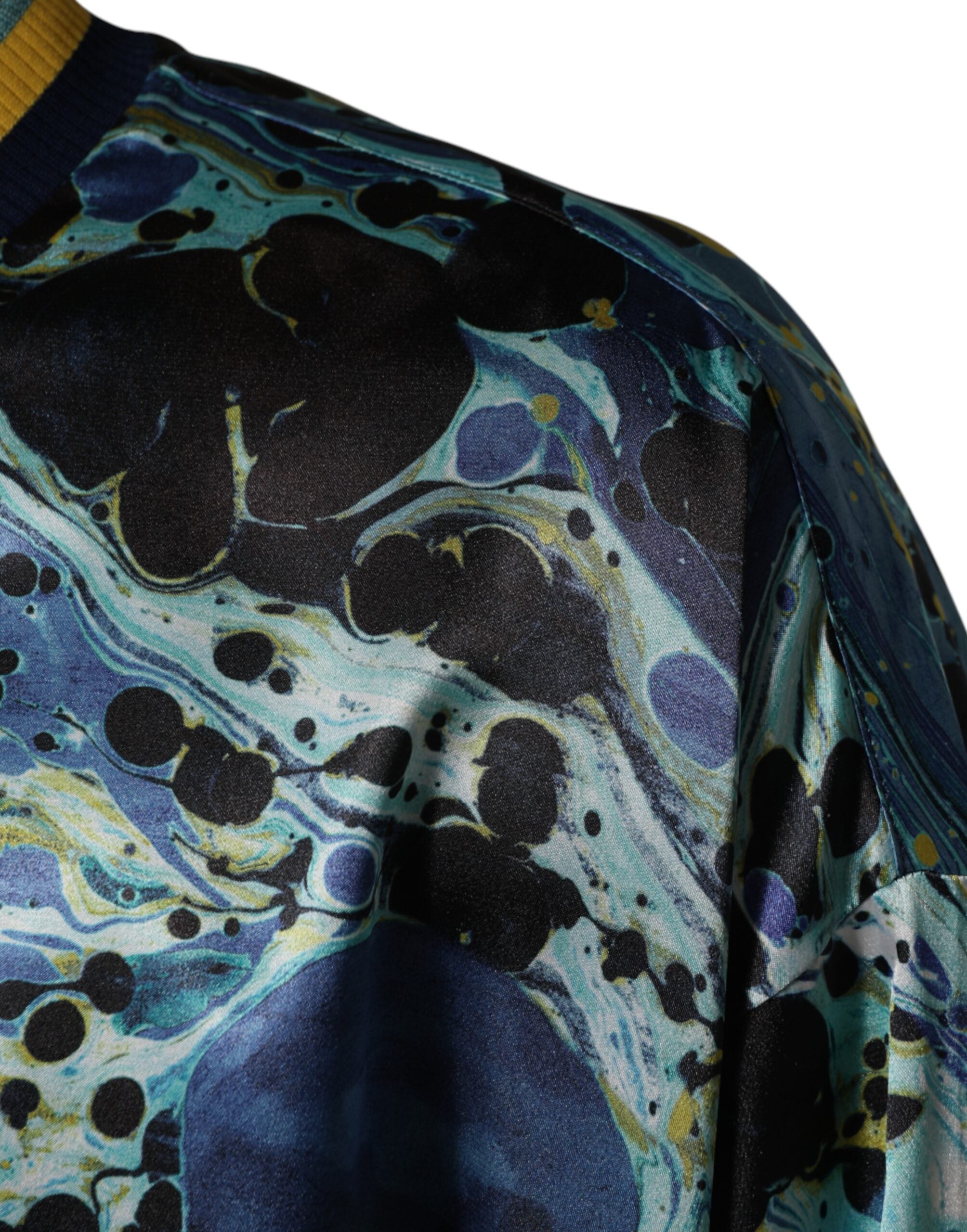 Dolce & Gabbana Multicolor Marble Print Pullover Sweater Dolce & Gabbana
