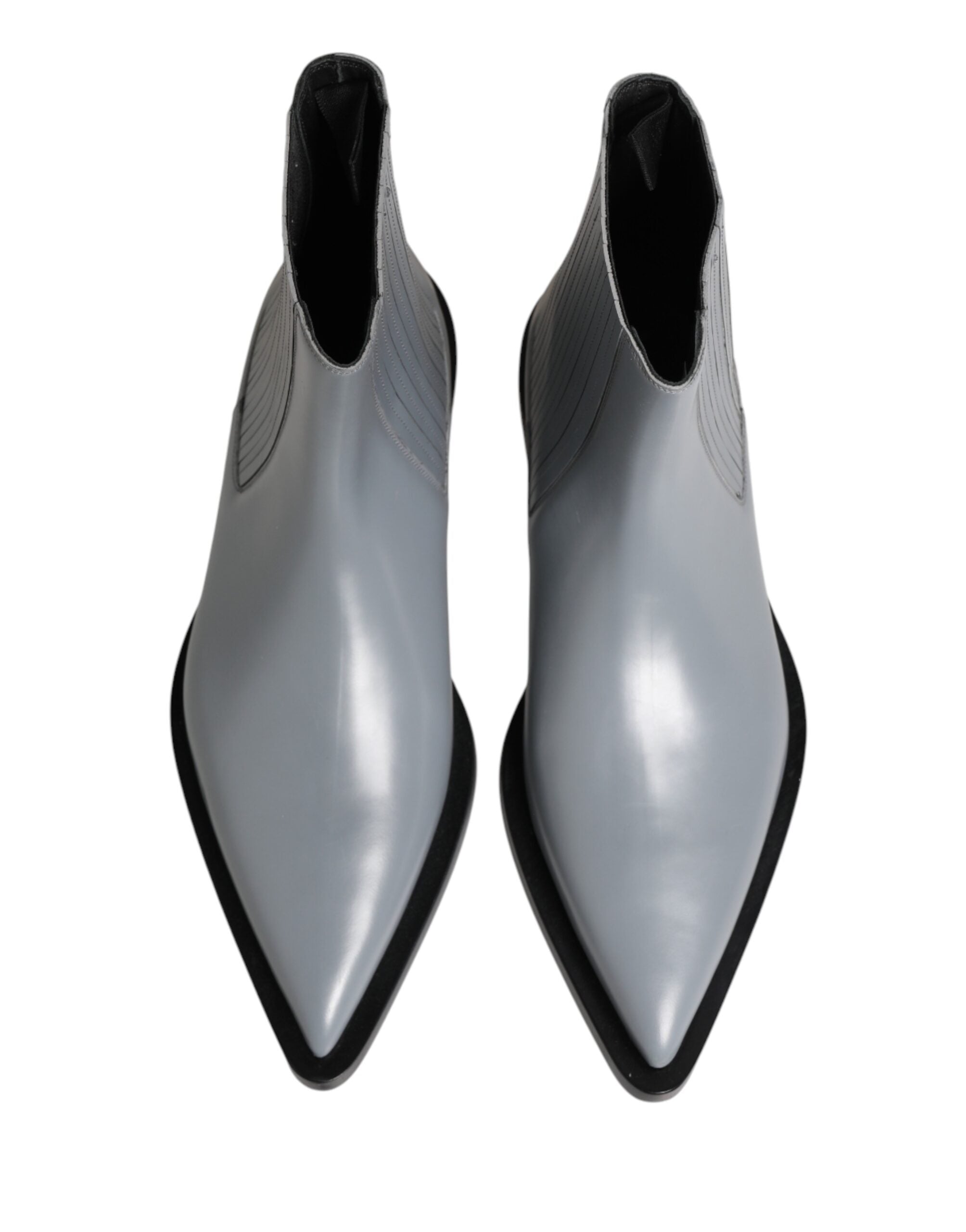 Dolce & Gabbana Light Gray Chelsea Short Ankle Boots Shoes Dolce & Gabbana
