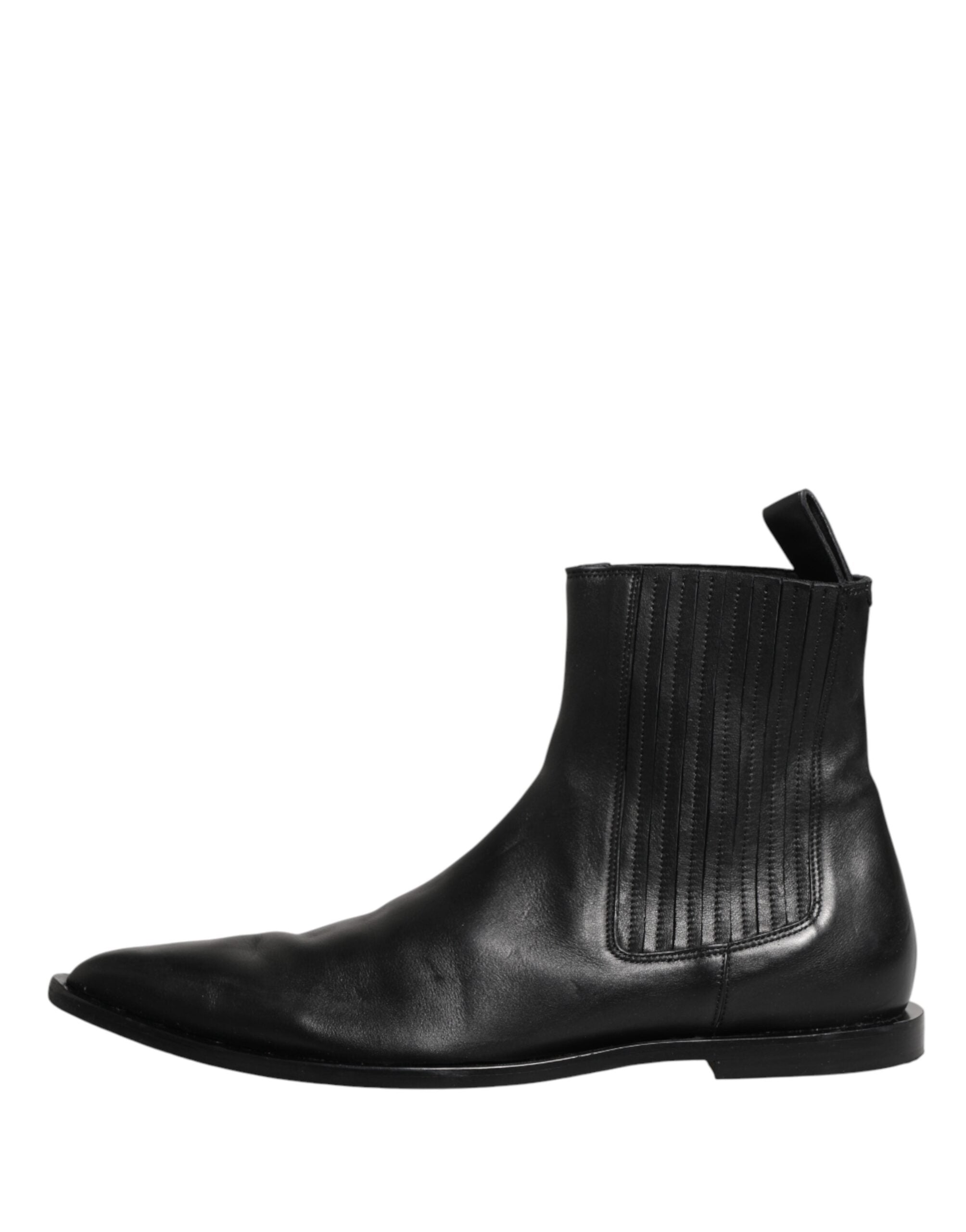 Dolce & Gabbana Black Chelsea Men Short Ankle Boots Shoes Dolce & Gabbana