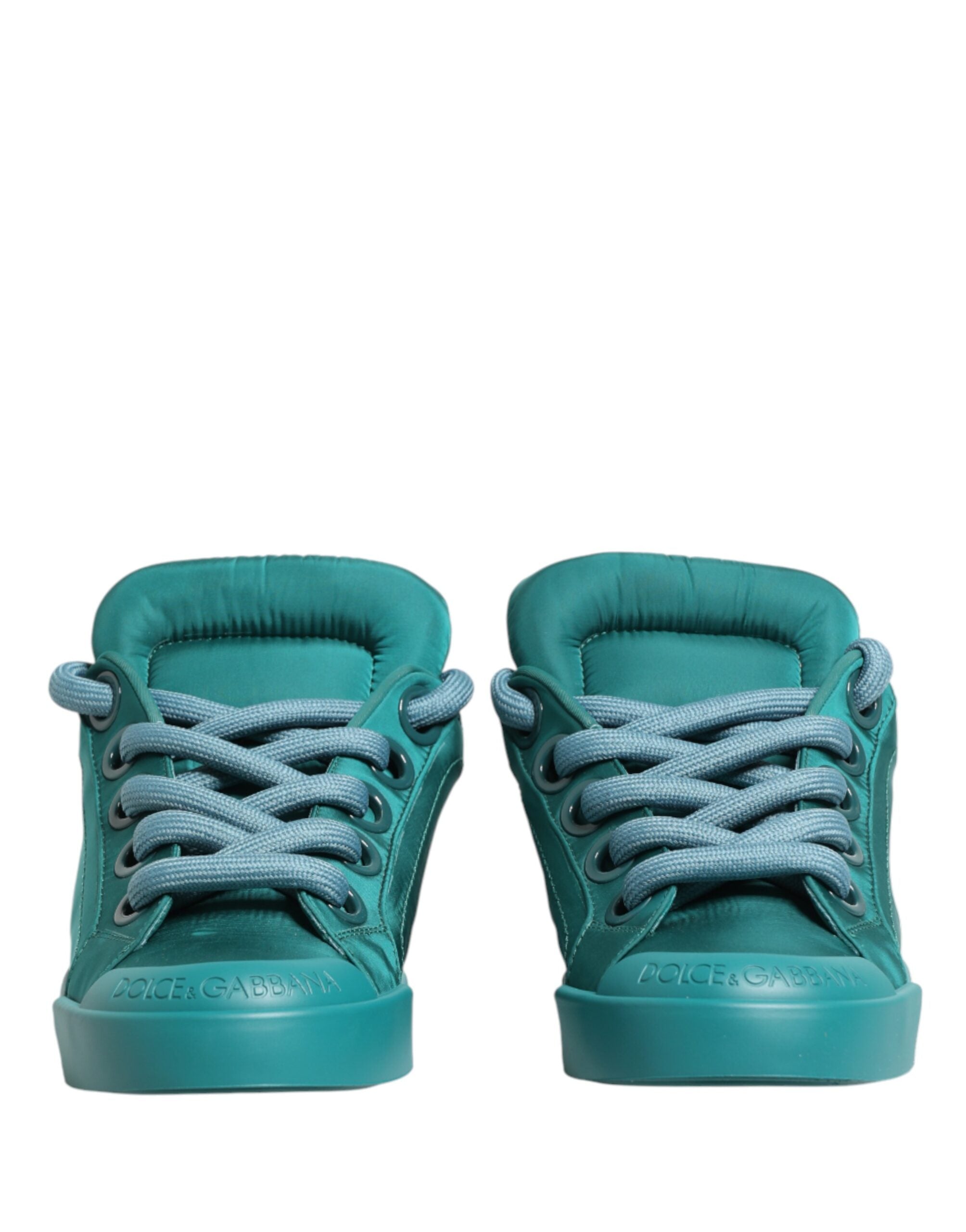 Dolce & Gabbana Teal Portofino Men Low Top Sneakers Shoes Dolce & Gabbana