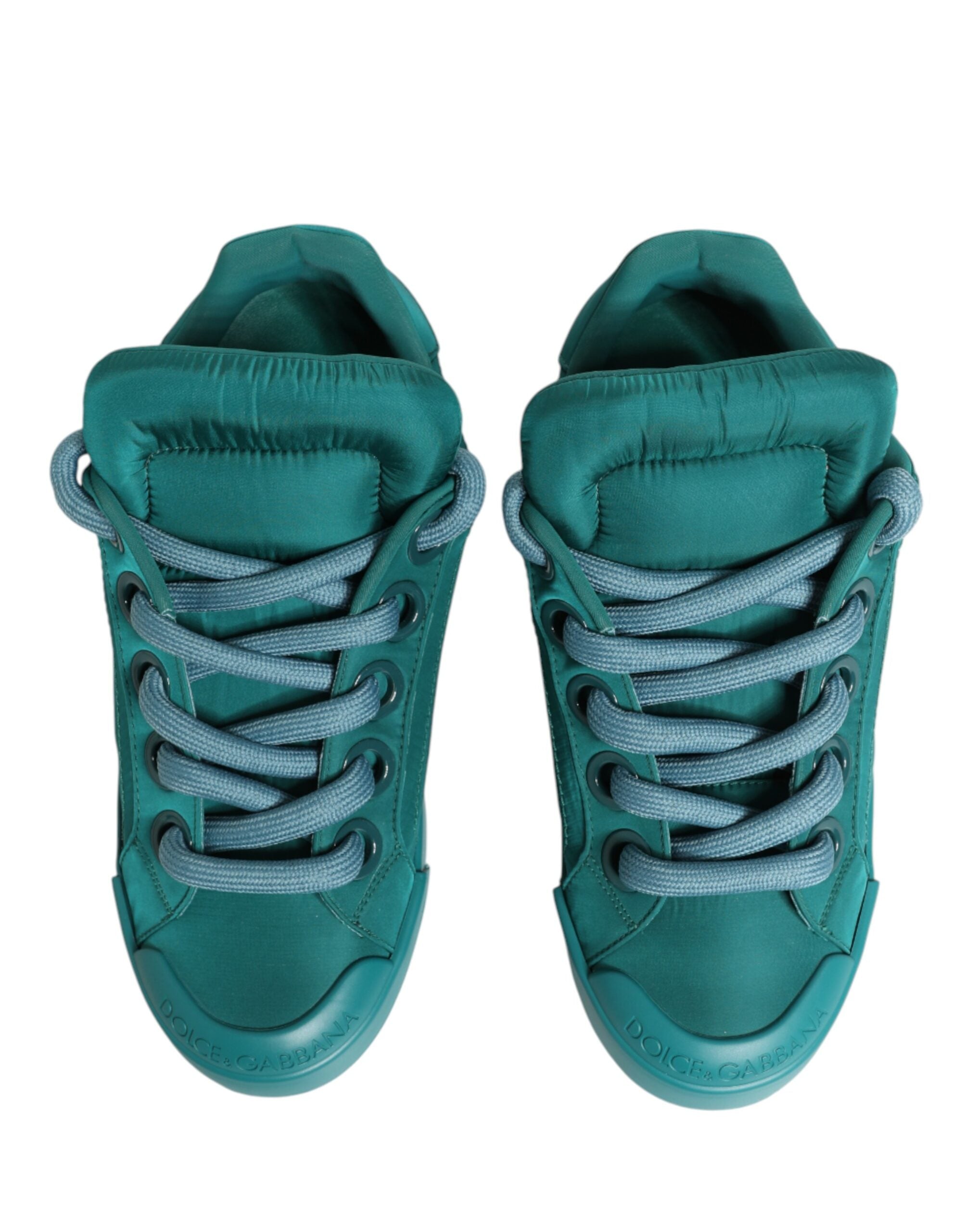 Dolce & Gabbana Teal Portofino Men Low Top Sneakers Shoes Dolce & Gabbana