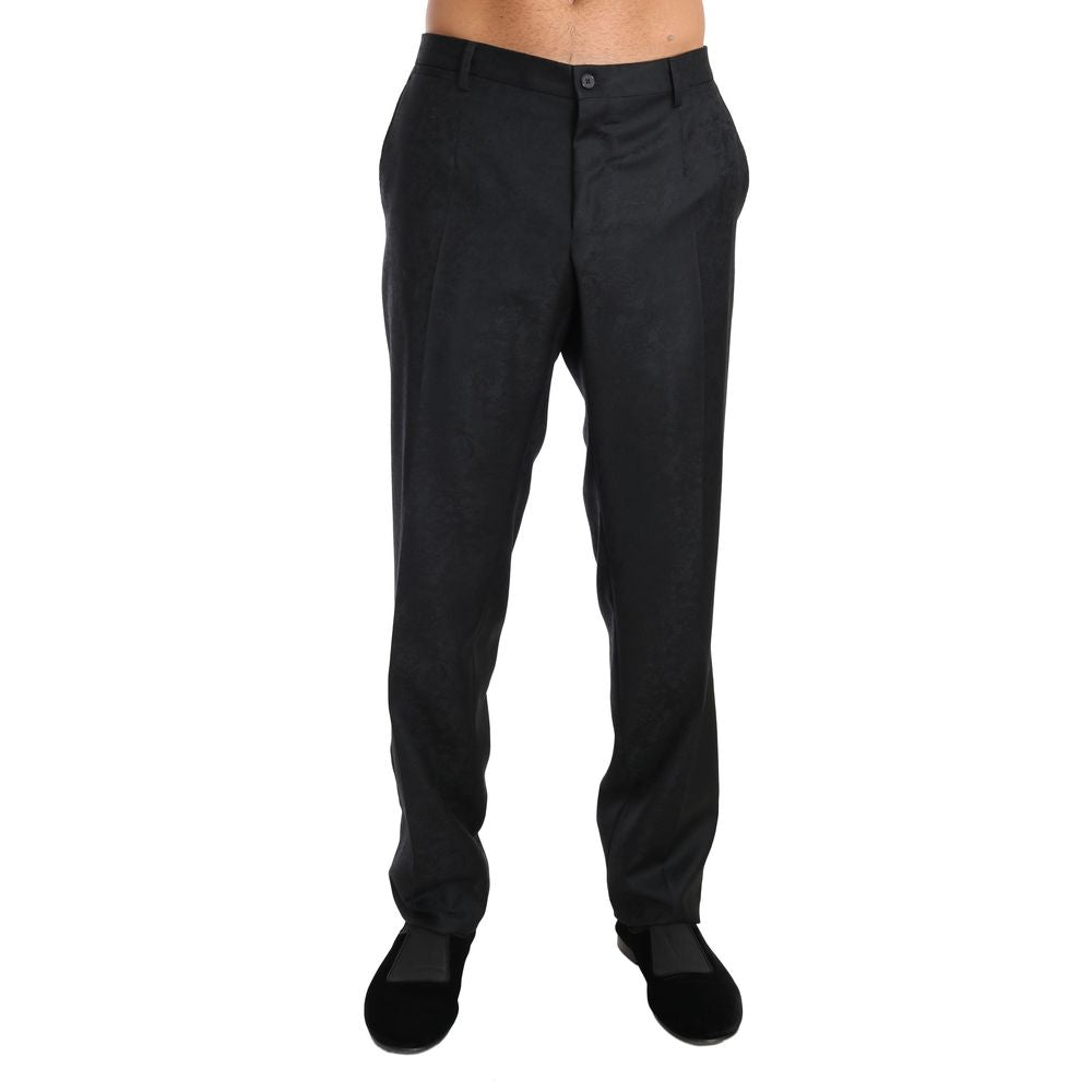 Dolce & Gabbana Gray Cotton Dress Pants