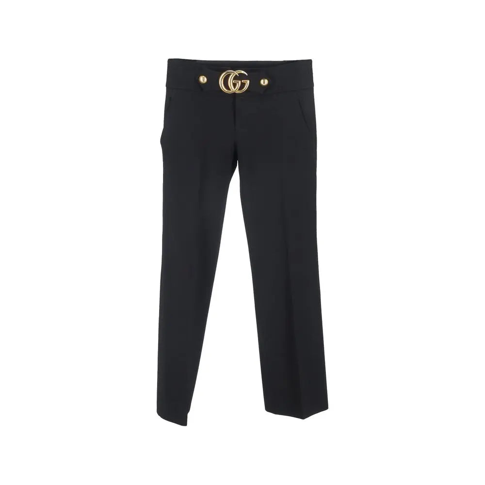 Gucci Black Viscose Dress Pants Gucci