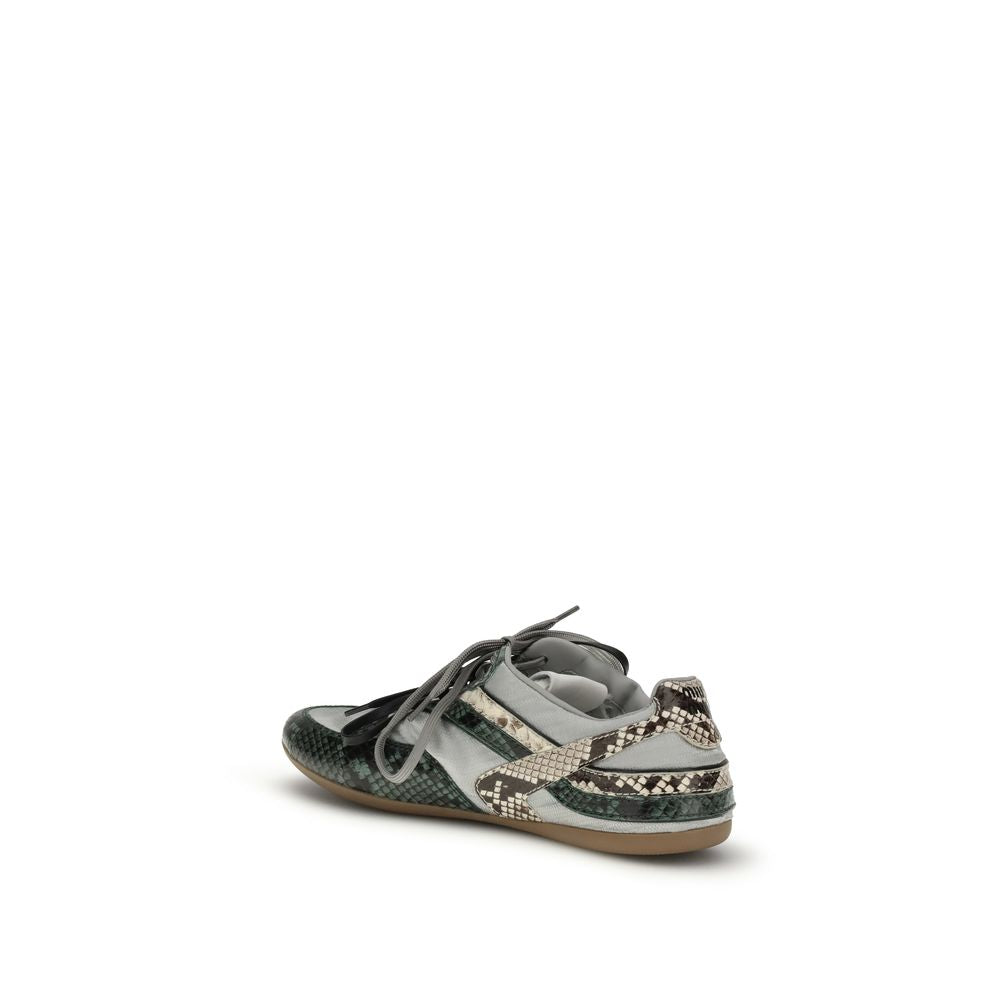 Miu Miu Gray Recycled Polyester Athletic Sneakers Miu Miu
