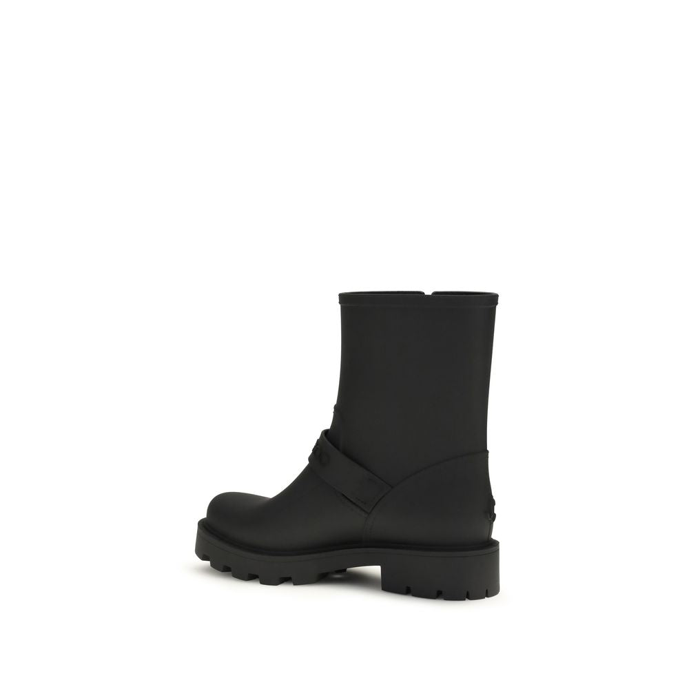 Jimmy Choo Black Polyurethane Rain Boots Jimmy Choo