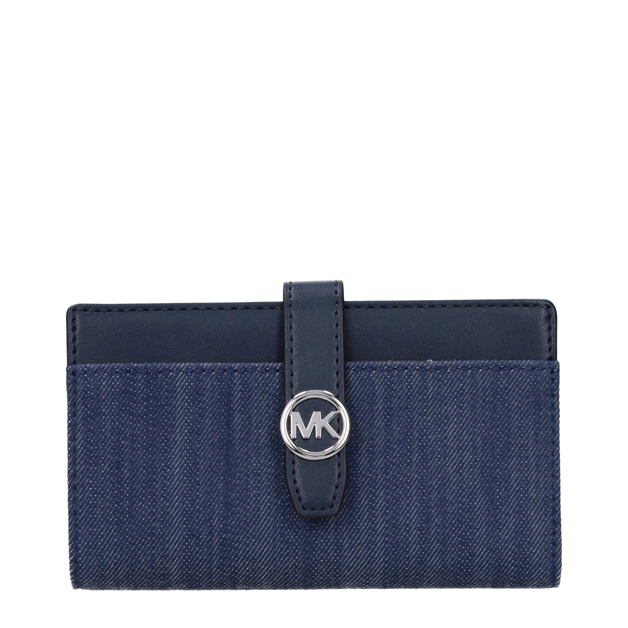 Michael Kors Blue Fabric Wallet Michael Kors