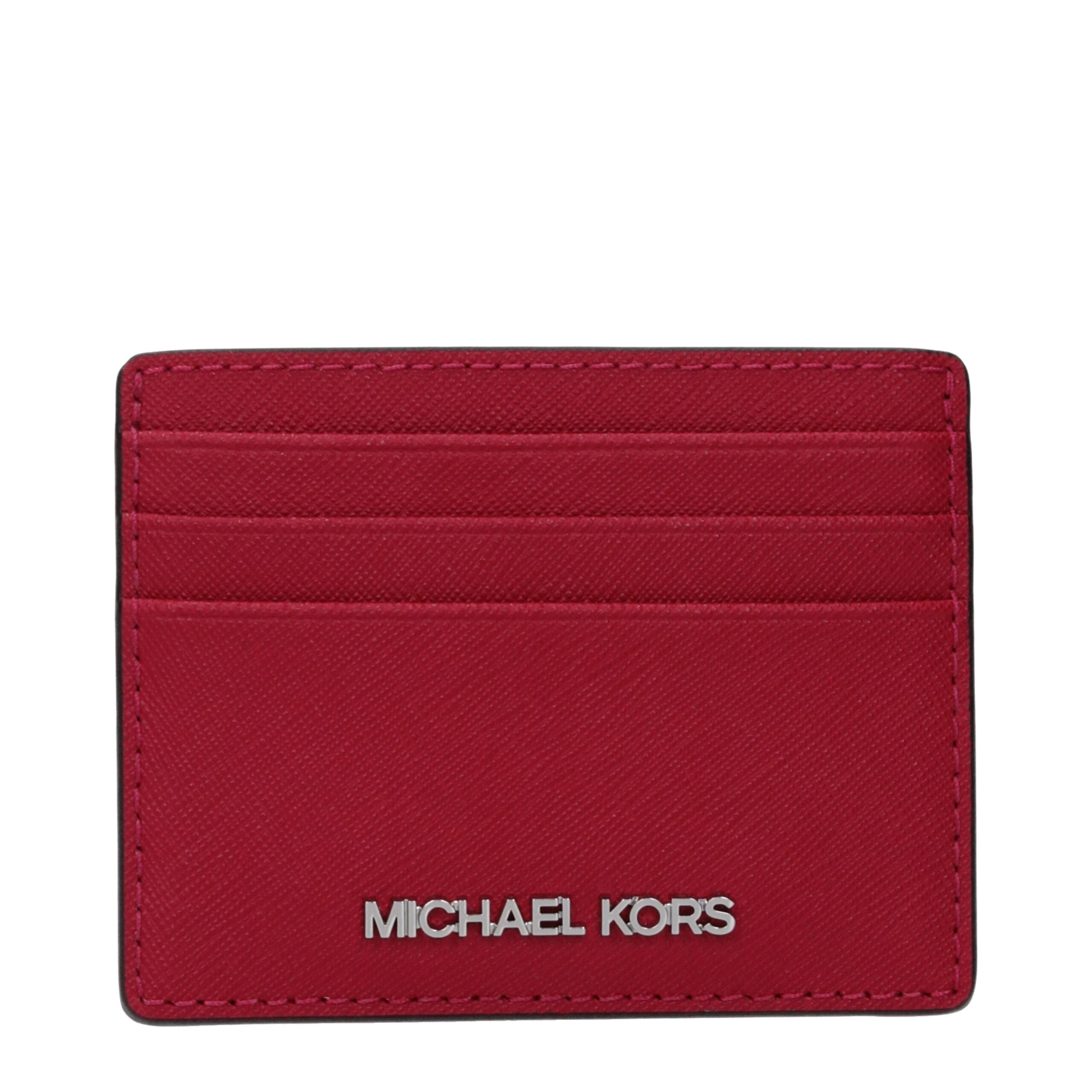 Michael Kors Red Leather Cardholder Michael Kors