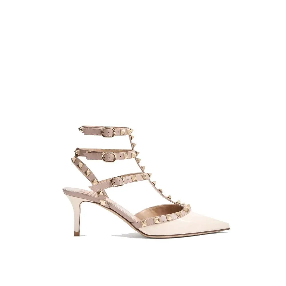 Valentino Garavani Beige Calfskin High Heel Pumps Valentino Garavani