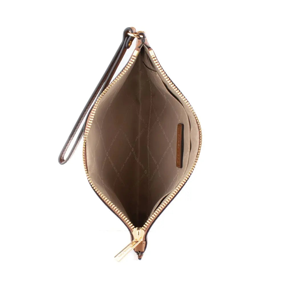 Michael Kors Brown Leather Clutch Bag Michael Kors