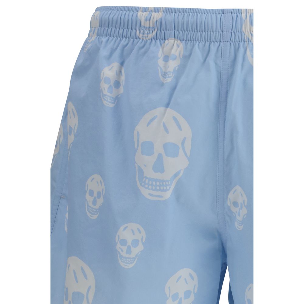 Alexander McQueen Blue Polyamide Shorts Alexander McQueen