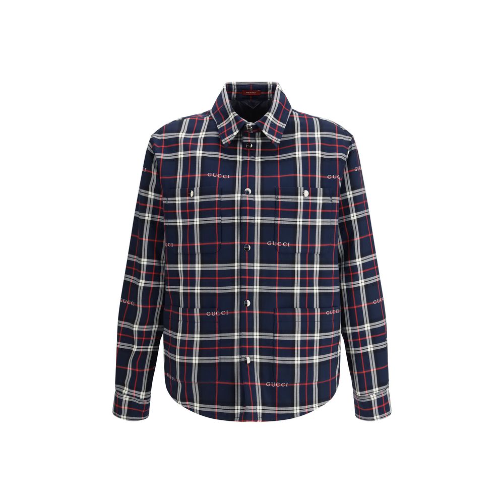 Gucci Blue Cotton Jacket Gucci