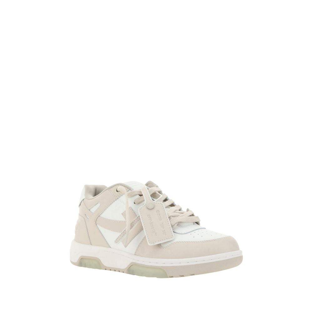 Off-White Beige Polyester Low Top Sneakers Off-White