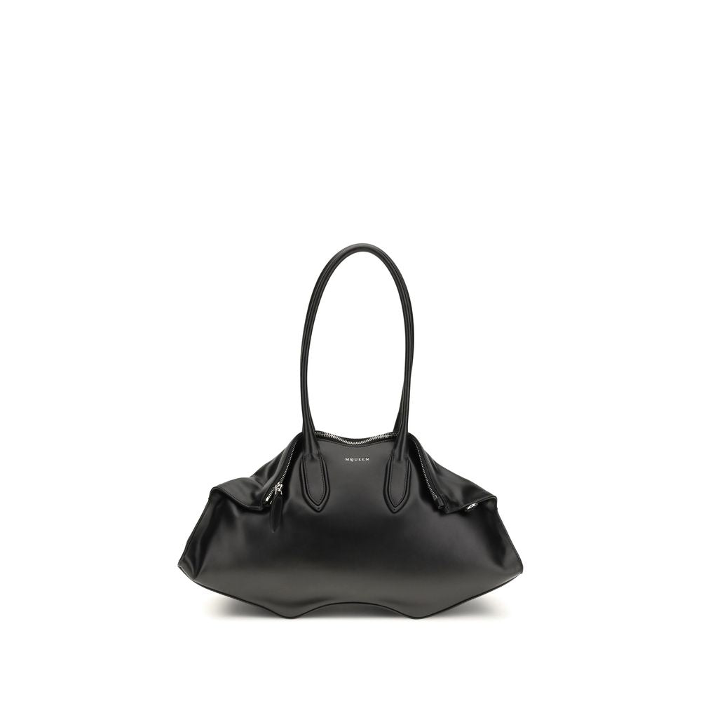 Alexander McQueen Black Calf Leather Bos Taurus Shoulder Bag Alexander McQueen