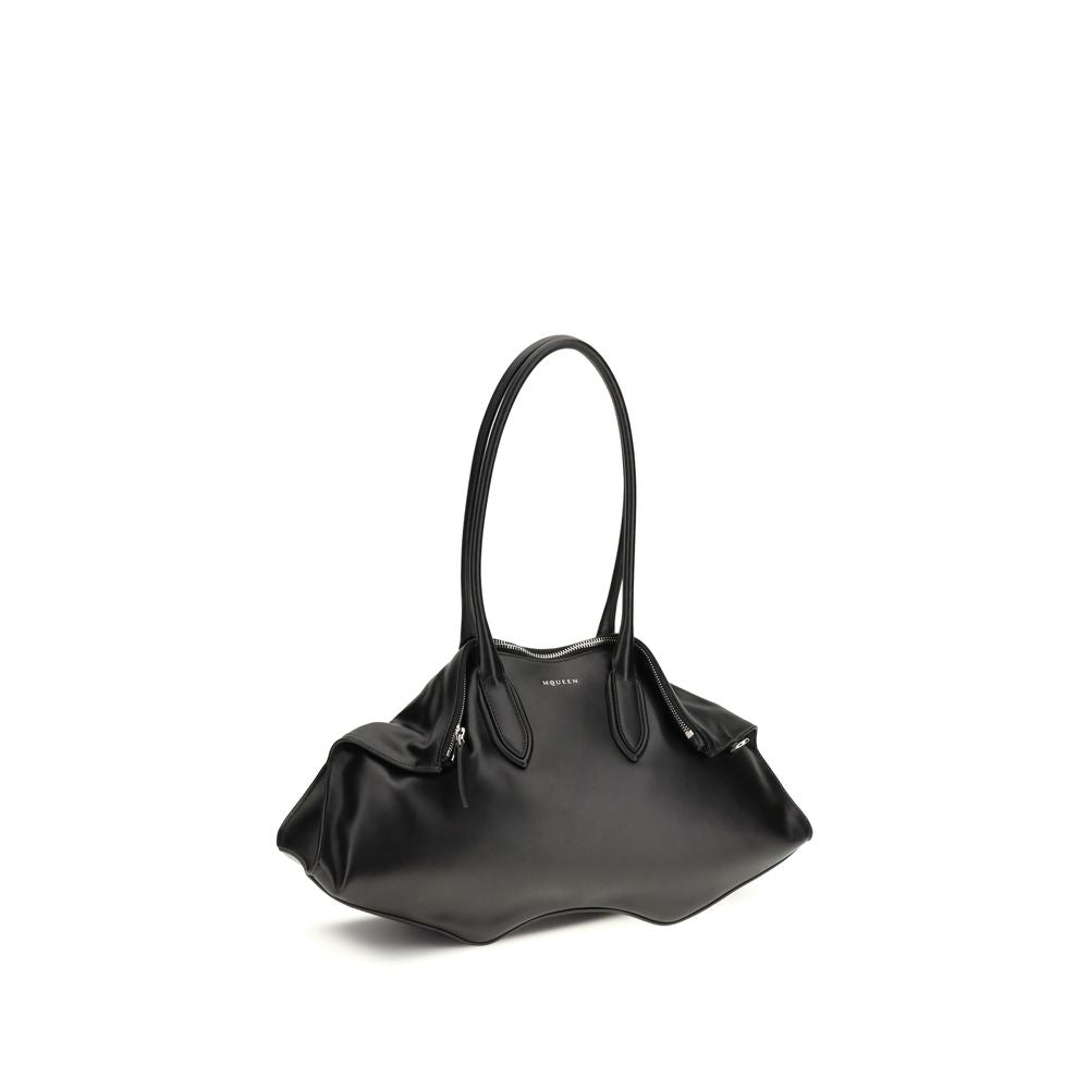 Alexander McQueen Black Calf Leather Bos Taurus Shoulder Bag Alexander McQueen