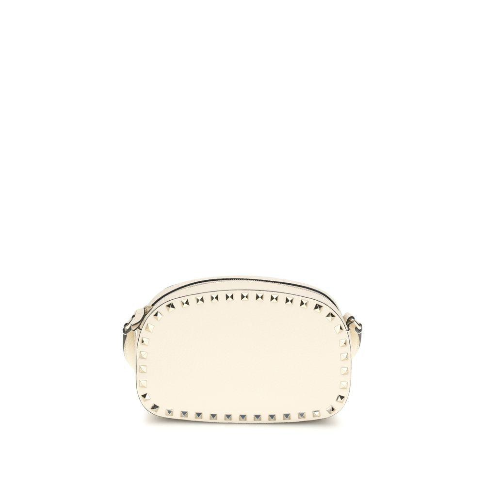 Valentino Garavani Beige Calf Leather Bos Taurus Shoulder Bag Valentino Garavani