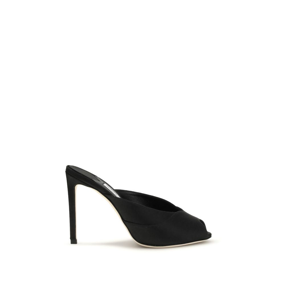 Jimmy Choo Black Calf Leather Bos Taurus Stiletto Heel Sandals Jimmy Choo