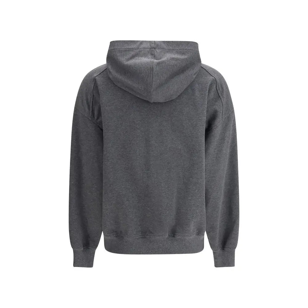 Brunello Cucinelli Gray Cotton Sweatshirt Brunello Cucinelli