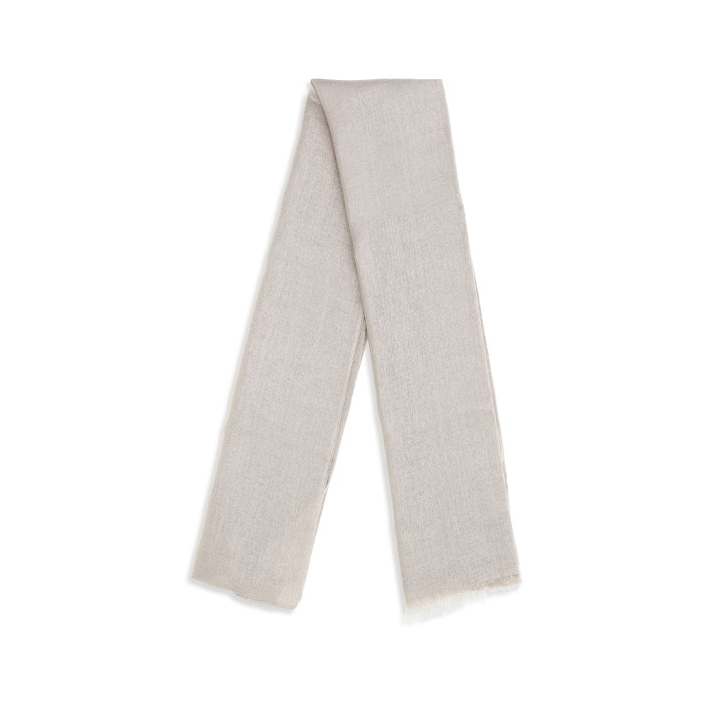 Brunello Cucinelli Beige Cashmere Scarf Brunello Cucinelli