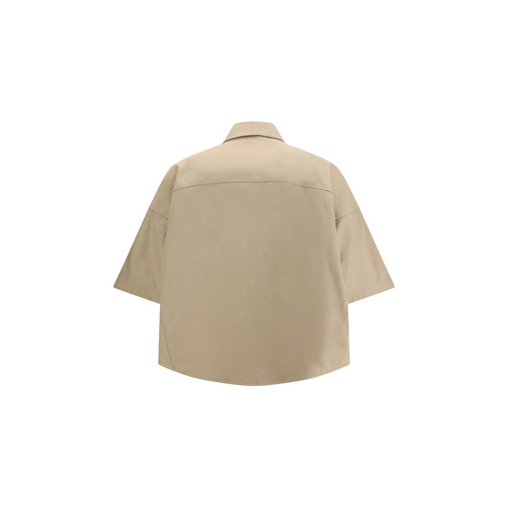 Brunello Cucinelli Beige Cotton Shortsleeve Shirt Brunello Cucinelli